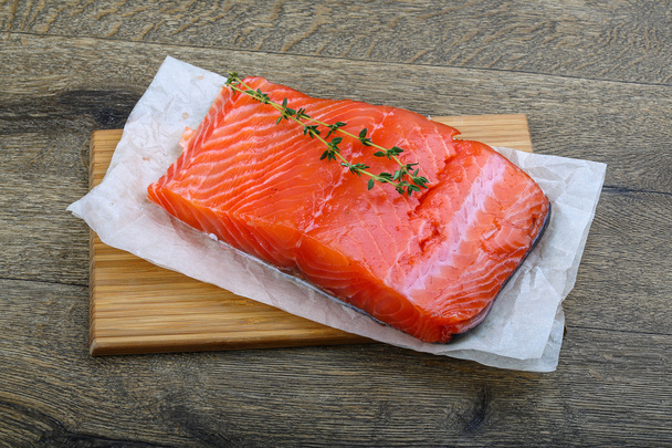 Filet de saumon cru - Photo, image