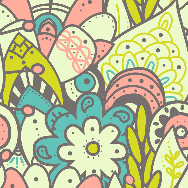 Vector seamless flowers pattern. - Vector, Image