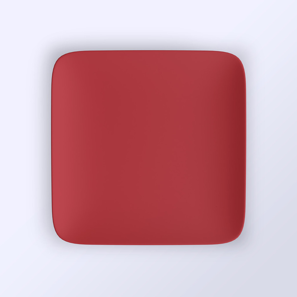Empty red plate - Фото, изображение