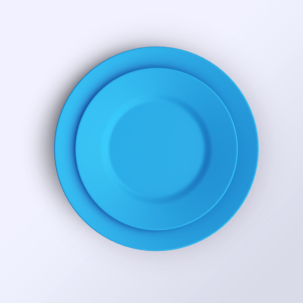 blue Empty plates - Valokuva, kuva
