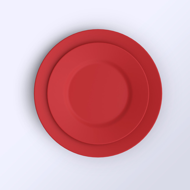 red Empty plates - Foto, Bild