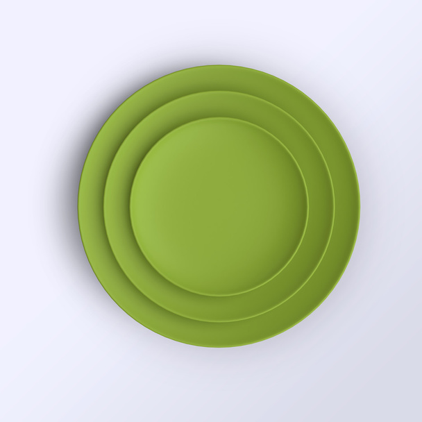 Empty green plates - Foto, Imagem