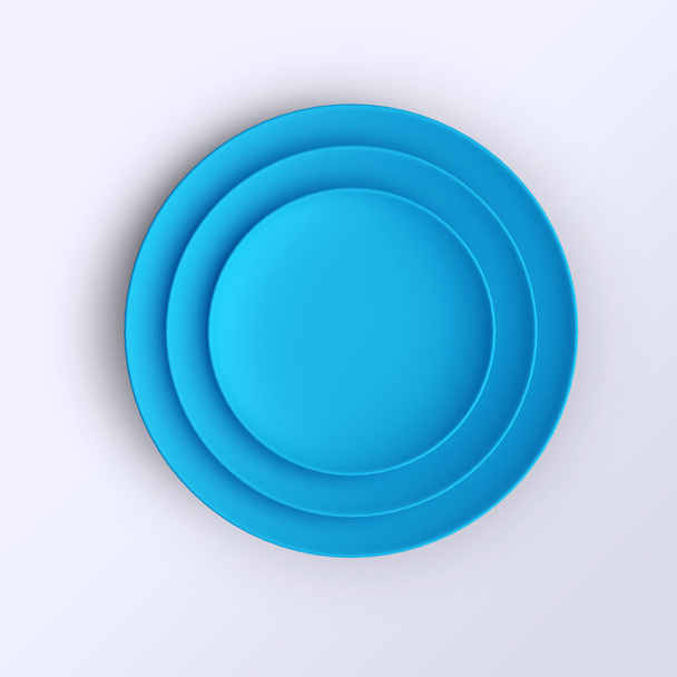 Empty blue plates - Foto, Imagem