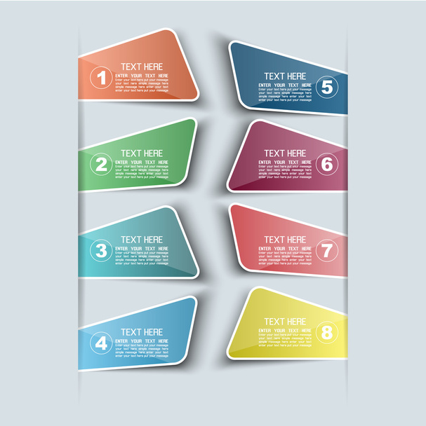 STICKERS TEMPLATE VECTOR NUMBER OPTION FOR WEB - Vektor, kép