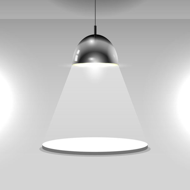 Black lamp shines - Vector, Image