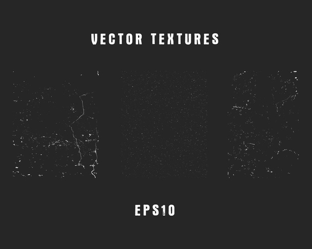 Grunge vector texture set. Retro textures collection. Vintage texture. Dark texture. Old style sharpen decoration. Old texture. - Vector, afbeelding