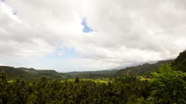 Panoraamanäkymät viidakon vuorille Filippiineillä.Timelaps
 - Materiaali, video