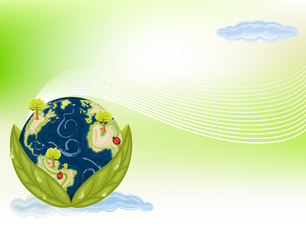 yeşil bir dünya - arka plan - Vektör, Görsel