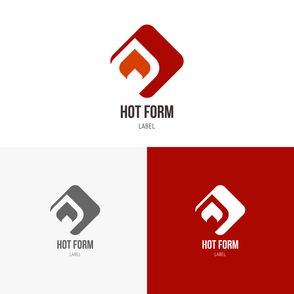 Templates logos with fire - Vektor, kép