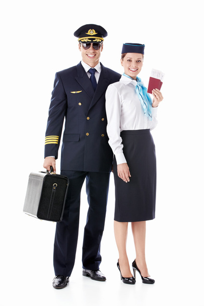 Il pilota e la hostess
 - Foto, immagini