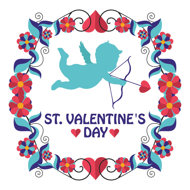 greeting frame Valentine s day - Вектор,изображение