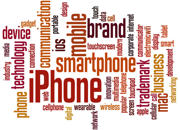 iPhone, wearable technology word cloud concept 3 - Photo, Image