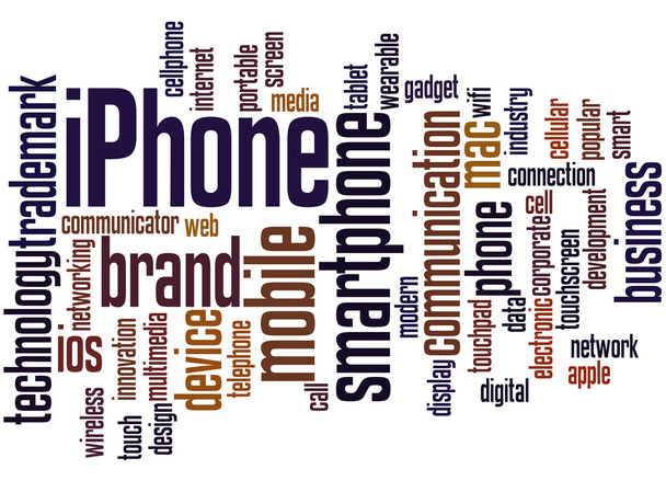 iPhone, wearable technology word cloud concept 7 - Photo, Image