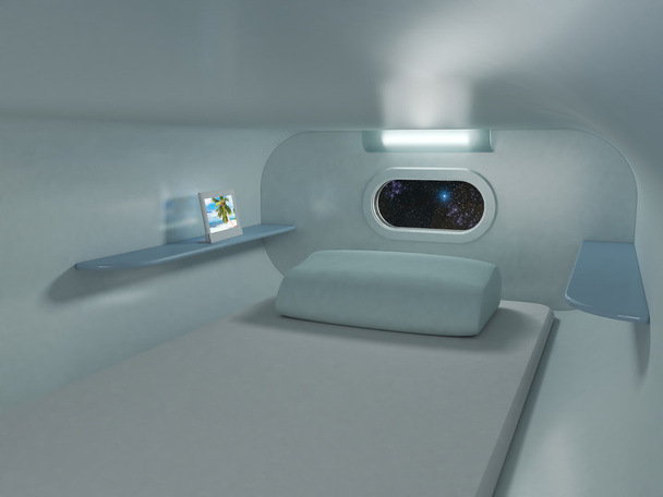 Dormitorio en la nave espacial
 - Foto, Imagen