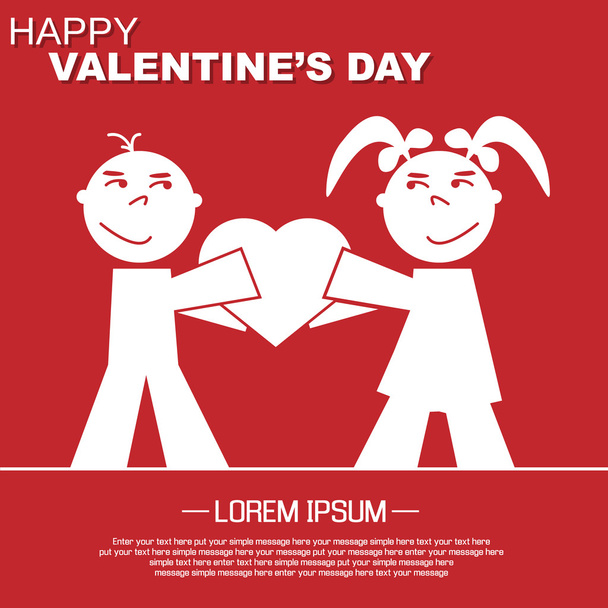 Valentinstag Liebe und Menschen - Vektor, Bild