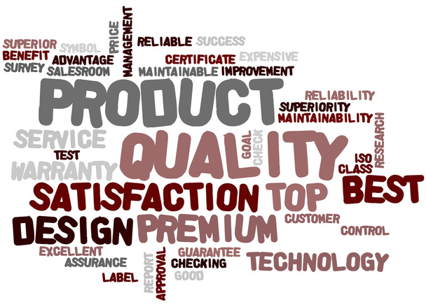 Product Quality, word cloud concept 3 - 写真・画像