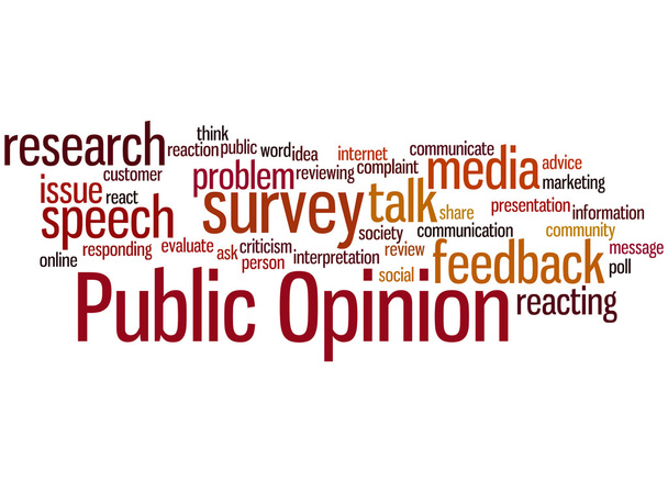 Public Opinion, word cloud concept 3 - Photo, Image