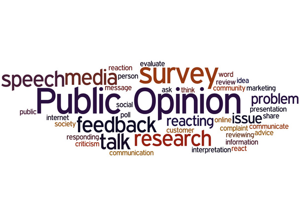 Public Opinion, word cloud concept 7 - Photo, Image