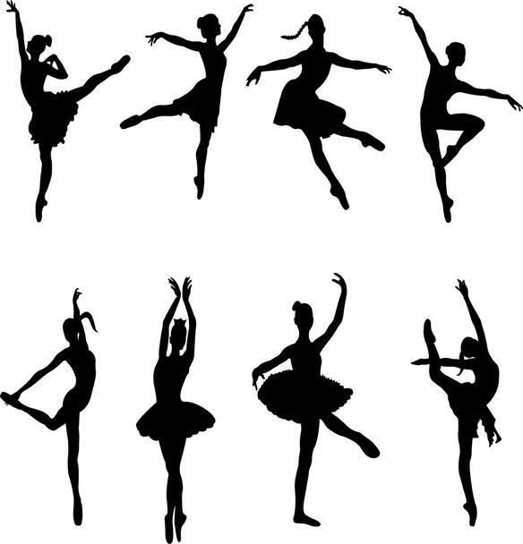 Ballet dancers - vector - Vector, Image