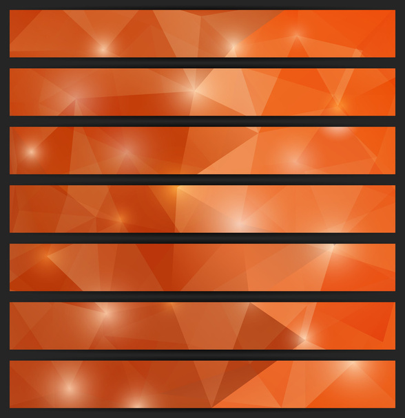 Banners template with triangular mosaic background - Vecteur, image