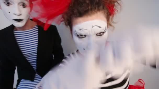 Mimes looks into the lens - Footage, Video