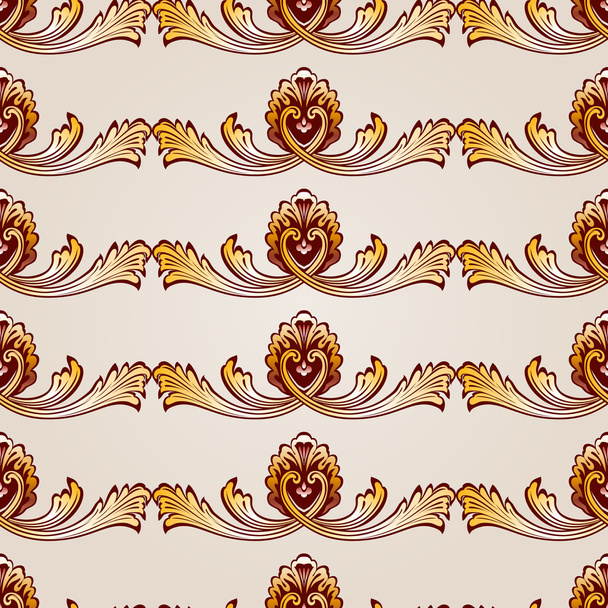 Seamless abstract floral pattern in the form of gorizontal vines - Vetor, Imagem