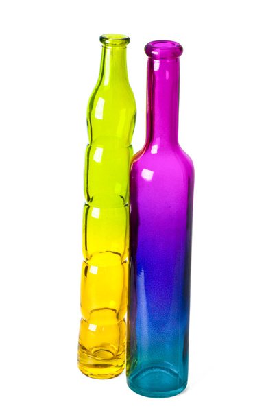 Two colored beautiful decorative bottles - Fotoğraf, Görsel