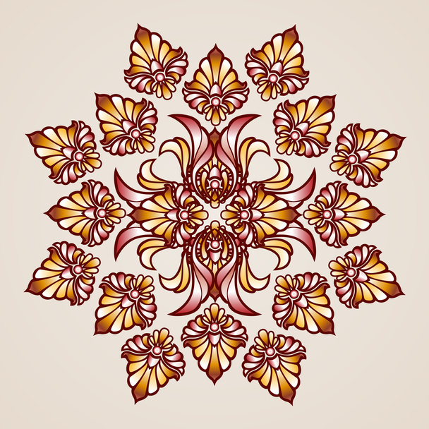Abstract floral pattern element in the form of flower - Vector, Image