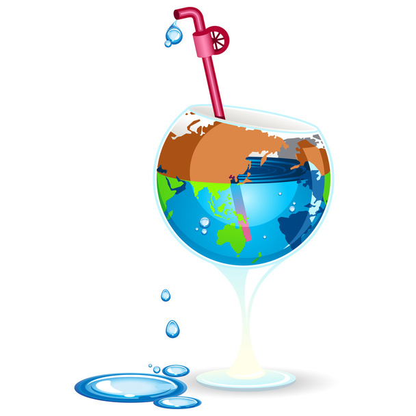 Earth Day Preserve Water - Vector, Image