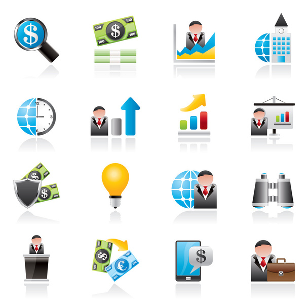 Business and Finance Strategies  Icons - Vektör, Görsel