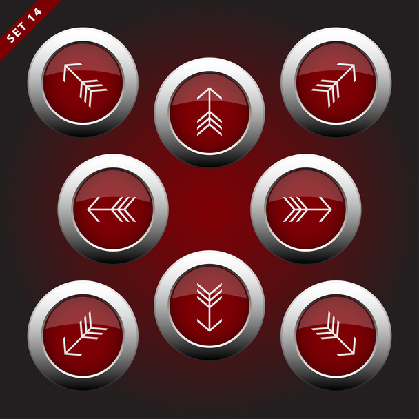 icônes avec flèches, huit directions
 - Vecteur, image