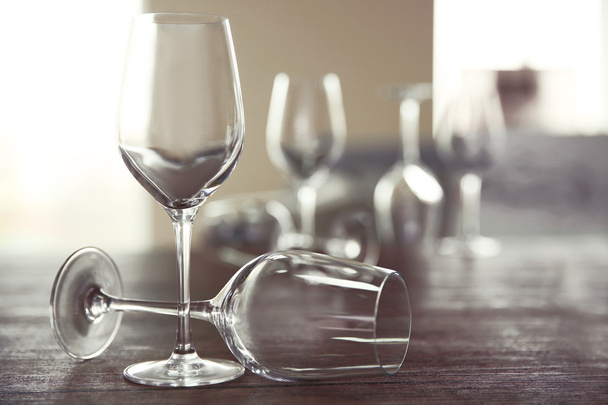 Empty wine glasses - Zdjęcie, obraz