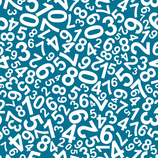 Seamless pattern with numbers - Vector, Image