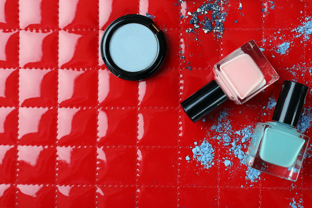 Blue shadows and crushed nail polish  - Foto, immagini