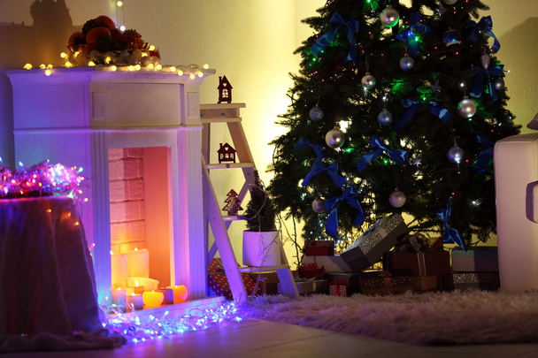 Chambre de Noël décorée - Photo, image