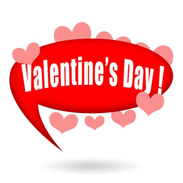San Valentín discurso burbuja y amor corazones
 - Foto, Imagen