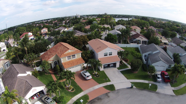 Letecký pohled na předměstských domů - Fotografie, Obrázek
