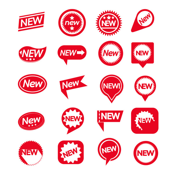 Conjunto de etiquetas Nuevo icono para sitio web y comunicación
 - Vector, Imagen