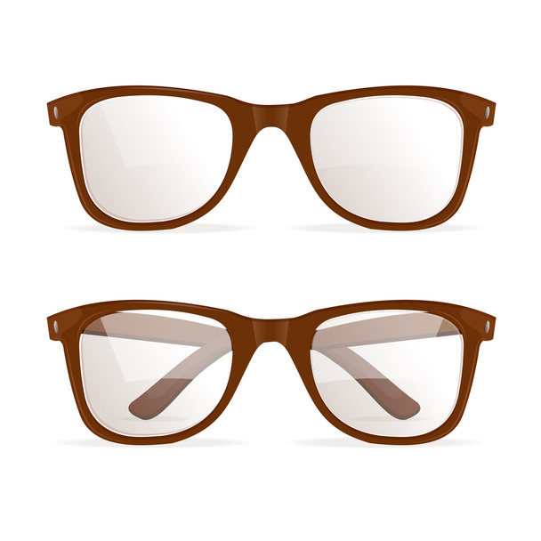 Óculos Brown Hipster. Vetor
 - Vetor, Imagem