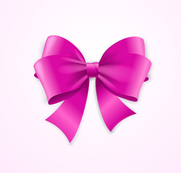 Pink Satin Bow. Vector - Vector, afbeelding
