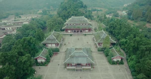 Miejsce narodzin taoizmu chińskiego, Sichuan Chengdu DaYi County Mingshan - Materiał filmowy, wideo