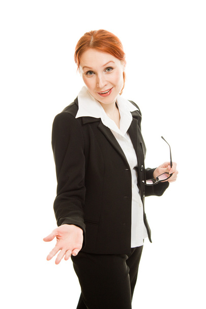 Businesswoman in glasses with red hair - Φωτογραφία, εικόνα