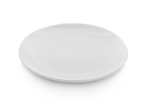 Порожня тарілка ізольована на білому тлі
 - Фото, зображення