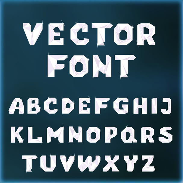 vector crystal font - Vettoriali, immagini
