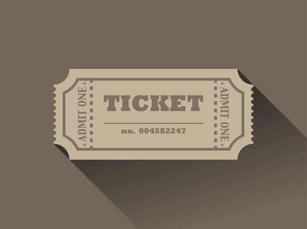 Ticket in a flat design - Vector, Image