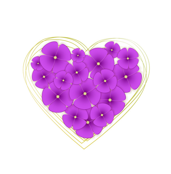 Vector flores violetas
 - Vector, Imagen