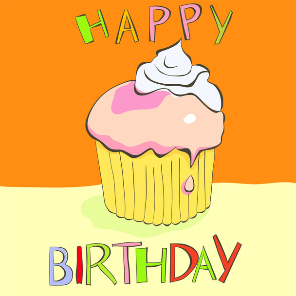 Birthday cake - Vector, imagen