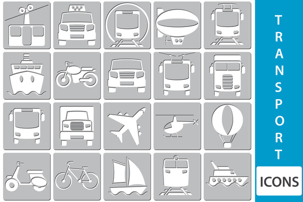 Iconos de transporte vectorial
 - Vector, Imagen