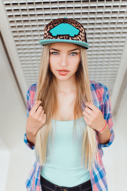 young hipster beautiful woman - Φωτογραφία, εικόνα