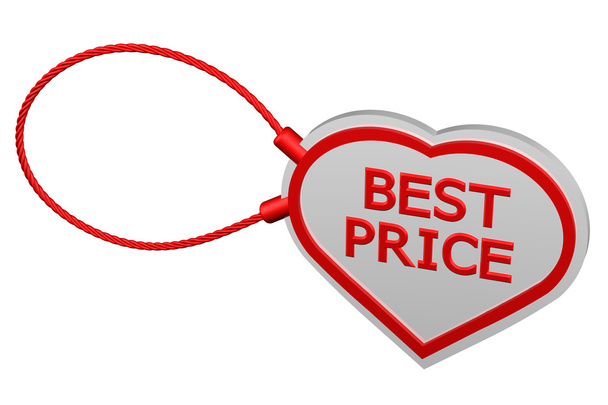 Heart tag best price - Φωτογραφία, εικόνα